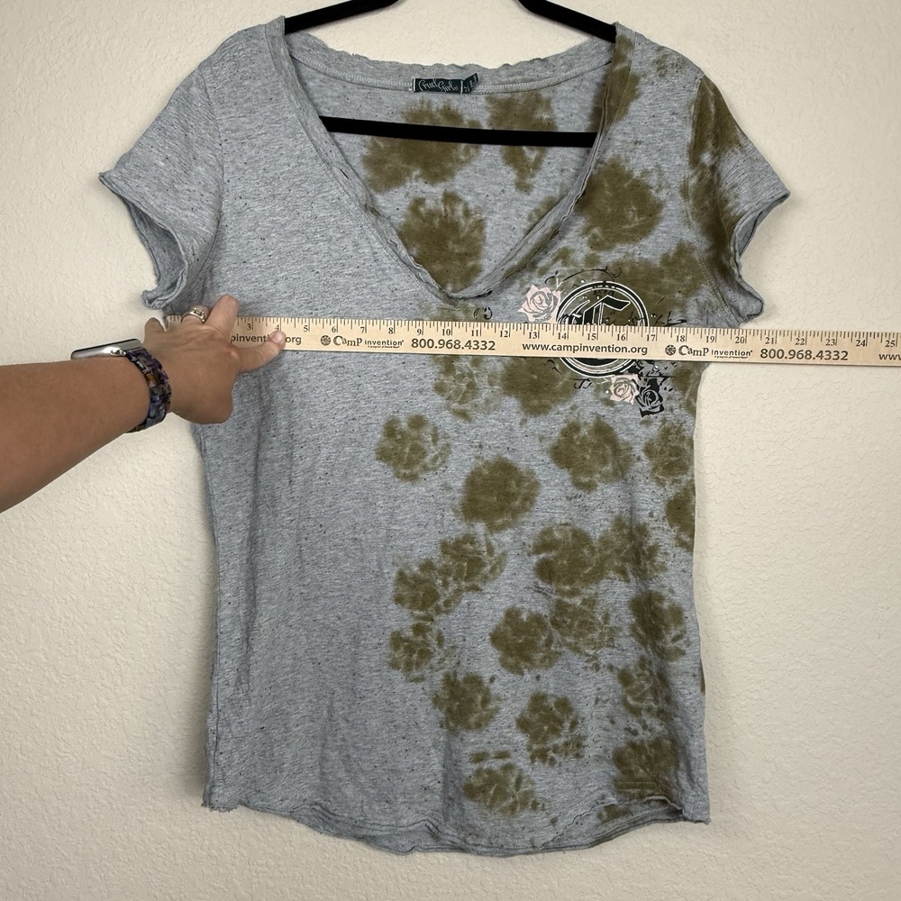 Vtg Cruel Girl T-Shirt Womens XL V Neck Mcbling Studded Cybergrunge - Picture 2 of 9